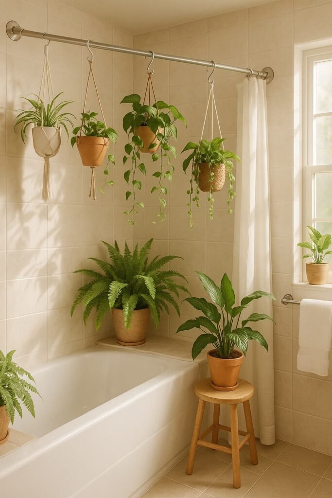 how to Create a Steamy Plant Jungle in Your Shower