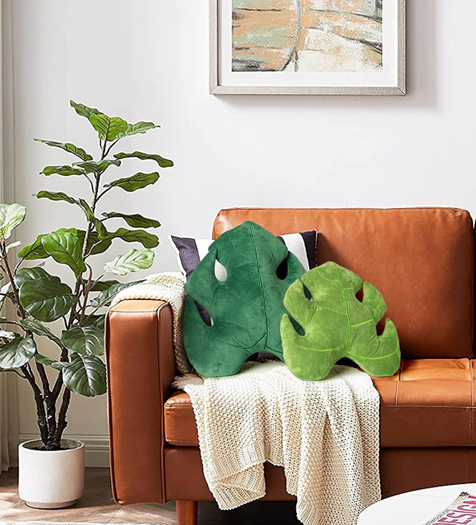 Monstera deliciosa leaf Pillow Monstera deliciosa leaf Pillow living room decor