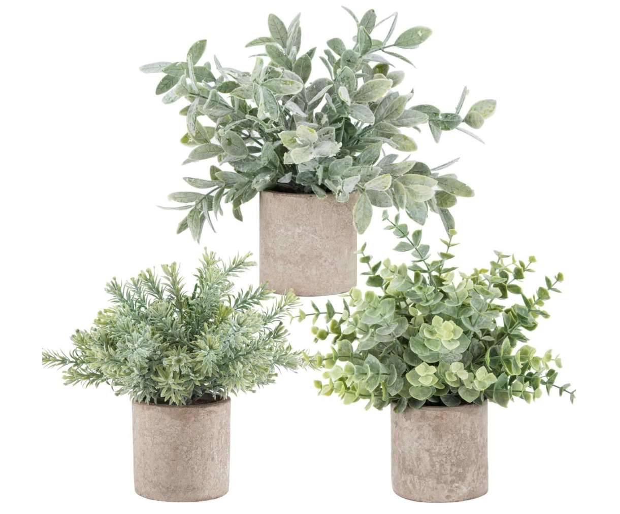 Faux Potted Plants for Shelf Decor trio Faux Potted Plants for Shelf Decor trio