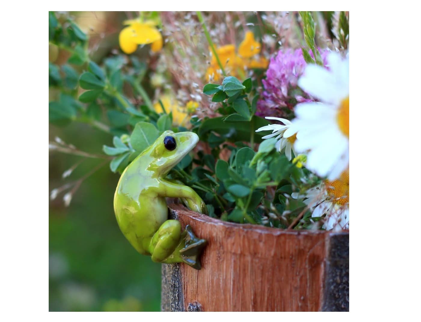 fairycore room decor Plant shelf accessories fairy garden decor piece. frog plant and vase hugger