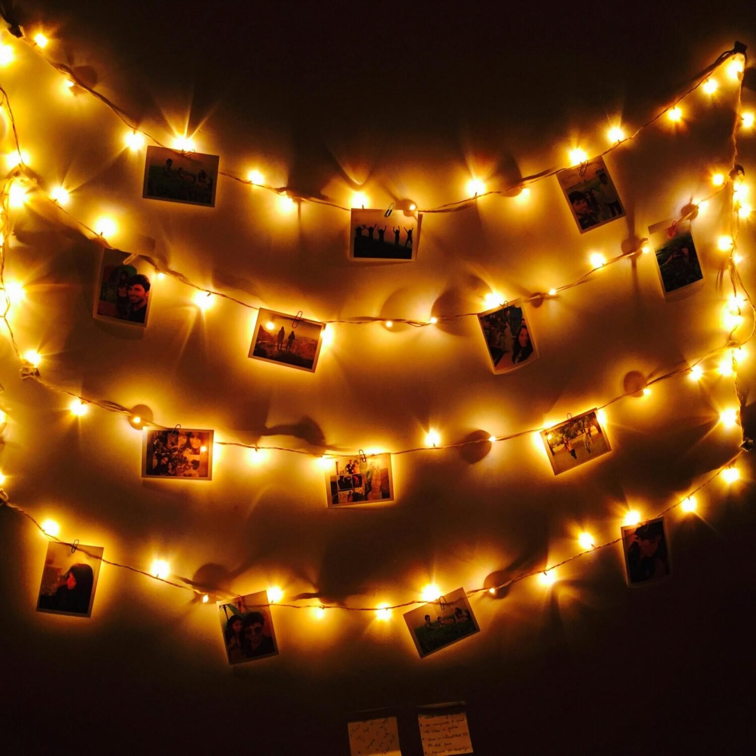 Fairy lights aesthetic wall decor